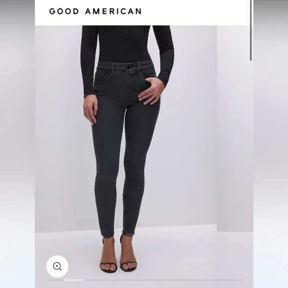 Good American good legs skinny black jeans - Picture 2 of 13